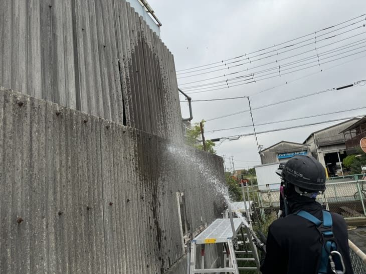 ④飛散防止・湿潤